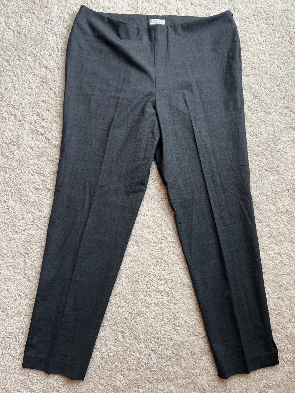 Brunello Cucinelli Gray Virgin Wool Straight Leg Pants Size 14 IT 50